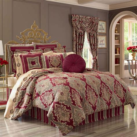 queen red bedding|red comforters queen.